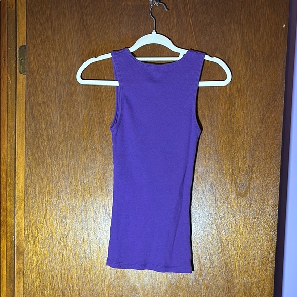 Soffe Fitted Sleeveless Purple Tank Top - Picture 4 of 4